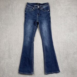 Fire & Rain Jeans Womens 3‎ Blue Flare Bootcut Cross Pocket Embellished Denim